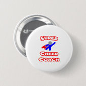 Badge Rond 5 Cm Super Cheer Coach (Devant & derrière)