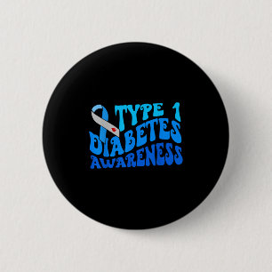 Badge Rond 5 Cm Super En Novembre Nous Portons Bleu Pour Le Diabèt
