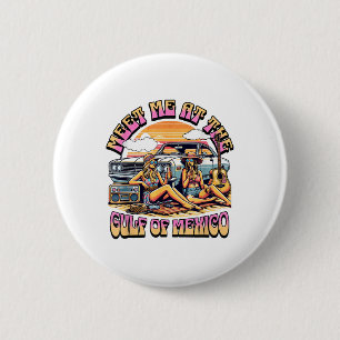 Badge Rond 5 Cm Super Eté Golfe Du Mexique Forever Beach Golfo D
