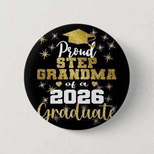 Badge Rond 5 Cm Super fière belle-mère d'un diplômé de 2026 Gradua