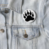 Badge Rond 5 Cm Super Gay Bear griffe B&W 3D effet (En situation)