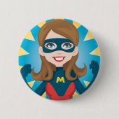 Badge Rond 5 Cm Super Hero Maman (Devant)
