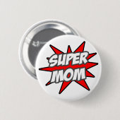 Badge Rond 5 Cm Super Maman (Devant & derrière)