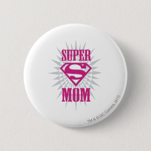 Badge Rond 5 Cm Super Maman Starburst (Devant)