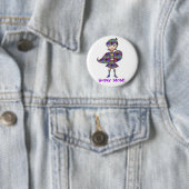 Badge Rond 5 Cm Super MoM ! (En situation)