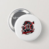 Badge Rond 5 Cm Super Moto Rider � Motorcycle  (Devant & derrière)