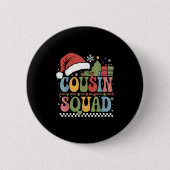 Badge Rond 5 Cm Super Noël Cousin Squad Xmas Matching Boys G (Devant)