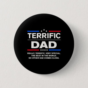 Badge Rond 5 Cm Super Papa Drôle Donald Trump Fête des Pères
