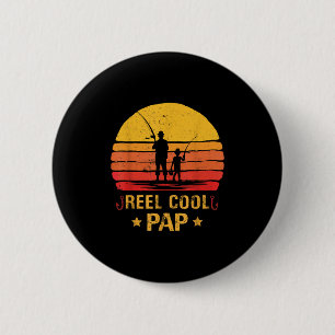 Badge Rond 5 Cm Super Papa pêche pour la fête des pères