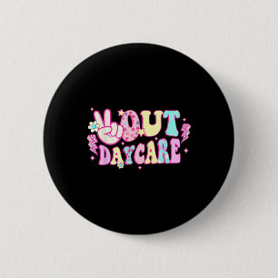 Badge Rond 5 Cm Super Peace Out Garderie Enseignant Diplôme d'étud