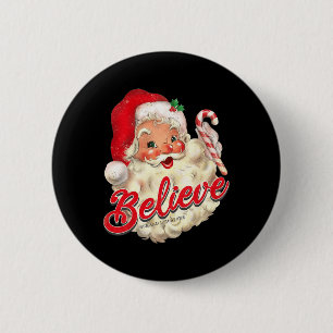 Badge Rond 5 Cm Super Père Noël Vintage Joyeux Noël Hommes de Noël