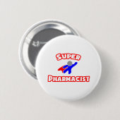 Badge Rond 5 Cm Super pharmacien (Devant & derrière)
