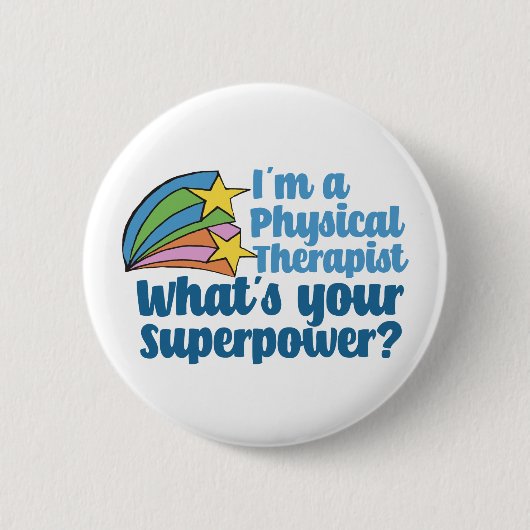 Badge Rond 5 Cm Super physiothérapeute mignon PT (Devant)
