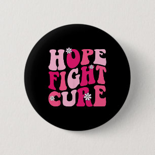 Badge Rond 5 Cm Super Pink Hope Lutte contre le cancer du sein gué
