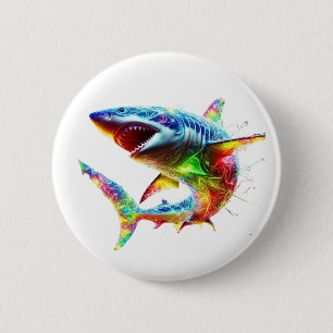 Badge Rond 5 Cm Super Requin