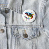 Badge Rond 5 Cm Super Requin (En situation)