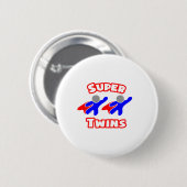 Badge Rond 5 Cm Super Twins (Devant & derrière)