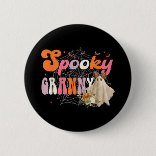 Badge Rond 5 Cm Super Un Éffrayant Granny Mama Grand-mère Witch Ma