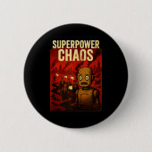 Badge Rond 5 Cm Super Wer Chaos Dystoan Satire War Consequences Gi (Devant)