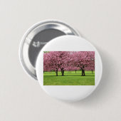BADGE ROND 5 CM SUPERBE FLEUR DE CERISIER (Devant & derrière)