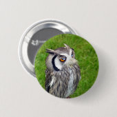 Badge Rond 5 Cm Superbe Petite Chouette (Devant & derrière)