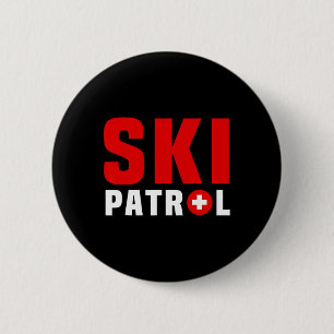 Badge Rond 5 Cm Superbe tenue de patrouille de ski Pente Urgence S