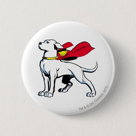 Badge Rond 5 Cm Superdog Krypto (Devant)