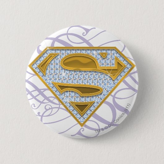 Badge Rond 5 Cm Supergirl Bijoux bleu 2 (Devant)