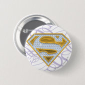 Badge Rond 5 Cm Supergirl Bijoux bleu 2 (Devant & derrière)
