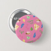 Badge Rond 5 Cm Supergirl Birds & Bees Pink (Devant & derrière)