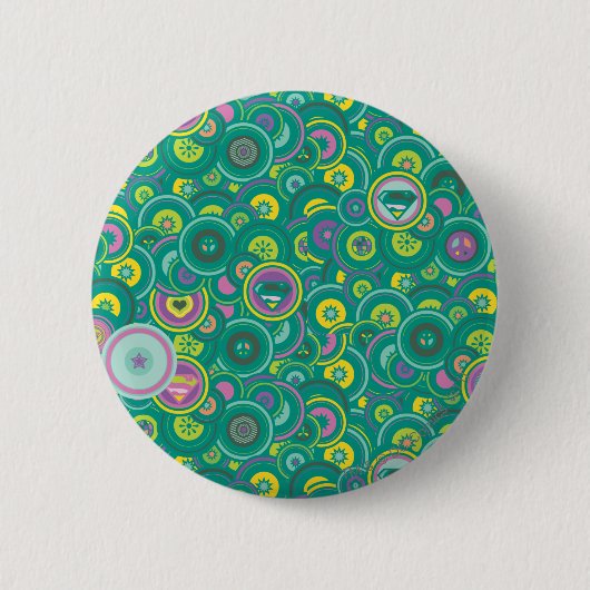 Badge Rond 5 Cm Supergirl Circle Motif vert (Devant)