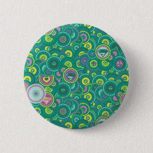 Badge Rond 5 Cm Supergirl Circle Motif vert