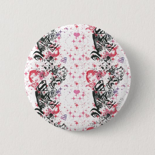Badge Rond 5 Cm Supergirl Collage Motif (Devant)