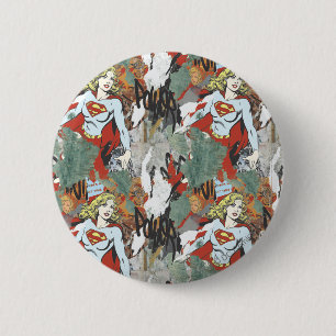 Badge Rond 5 Cm Supergirl Comic Capers Pattern 8
