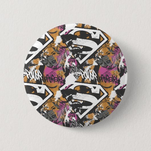 Badge Rond 5 Cm Supergirl Comic Capteurs Motif 3 (Devant)