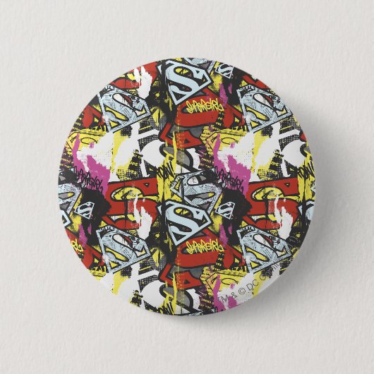 Badge Rond 5 Cm Supergirl Comic Capteurs Motif 7 (Devant)