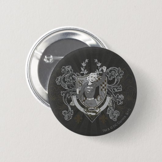Badge Rond 5 Cm Supergirl Crest (Devant & derrière)