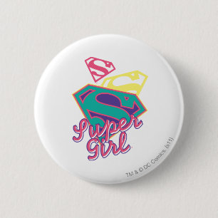 Badge Rond 5 Cm Supergirl Cursive