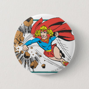 Badge Rond 5 Cm Supergirl détruit Boulder