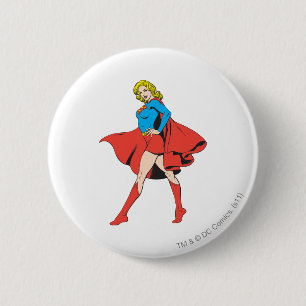 Badge Rond 5 Cm Supergirl frappe un poteau