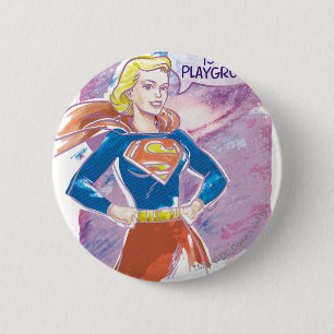 Badge Rond 5 Cm Supergirl Galaxy