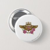 Badge Rond 5 Cm Supergirl Golden Wings (Devant & derrière)