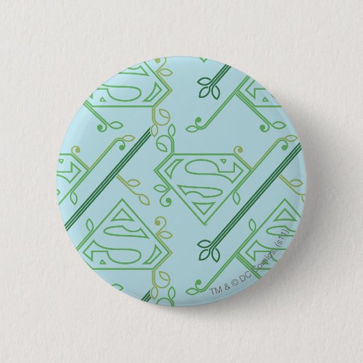 Badge Rond 5 Cm Supergirl Green Vine Logo Motif (Devant)