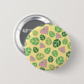 Badge Rond 5 Cm Supergirl Leaf Pattern (Devant & derrière)