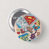 Badge Rond 5 Cm Supergirl Love (Devant & derrière)