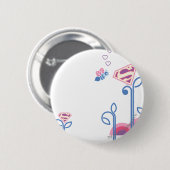 Badge Rond 5 Cm Supergirl love bee (Devant & derrière)