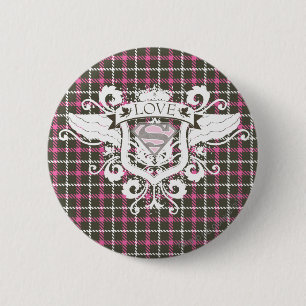 Badge Rond 5 Cm Supergirl Love Crest