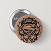 Badge Rond 5 Cm Supergirl Mandala Graphic (Devant & derrière)