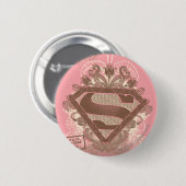Badge Rond 5 Cm Supergirl Metropolis Ballet rose (Devant & derrière)