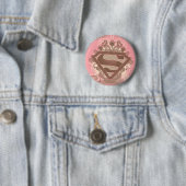 Badge Rond 5 Cm Supergirl Metropolis Ballet rose (En situation)